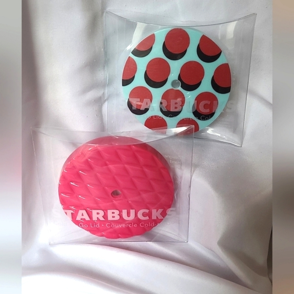 NEW 2 Starbucks Cold-to-Go Lids